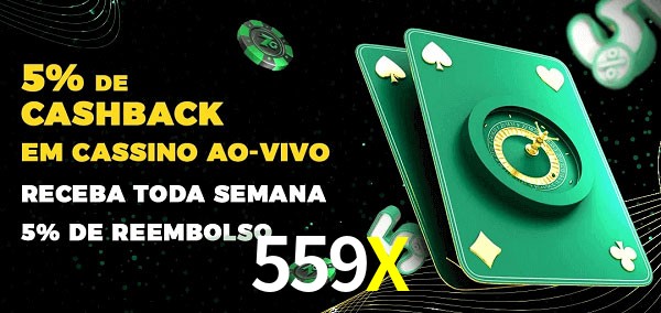 Promoções do cassino ao Vivo 559X